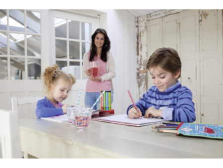 STABILO Crayon de couleur Trio long, étui malin de 15