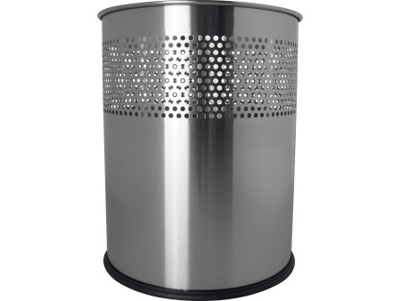 helit Corbeille à papier en acier 'the dot', 15 L, argent