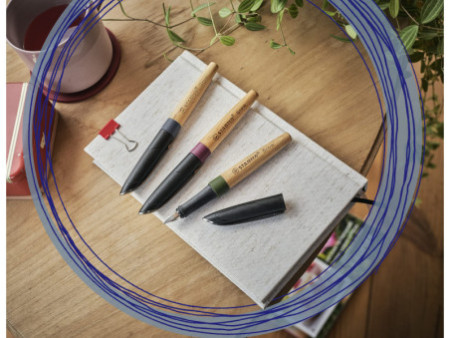 STABILO Stylo plume Grow, vert mousse / chêne