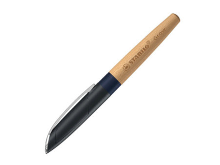 STABILO Stylo plume Grow, bleu myrtille / hêtre