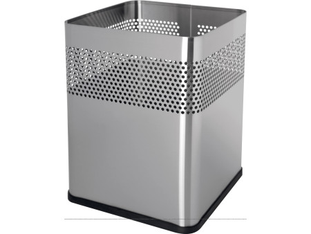 helit Corbeille à papier en acier 'the dot', 18 L, argent
