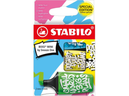 STABILO Surligneur BOSS MINI by Snooze One, étui de 3