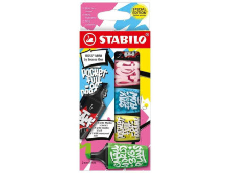 STABILO Surligneur BOSS MINI by Snooze One, étui de 5