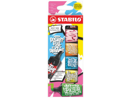STABILO Surligneur BOSS MINI by Snooze One, étui de 6