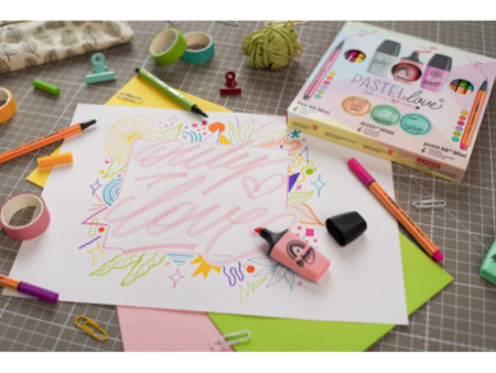 STABILO Kit écriture Mini World Pastellove, étui de 18