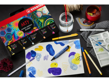 STABILO Set créatif Pen 68 & point 88 'ARTY', étui de 68