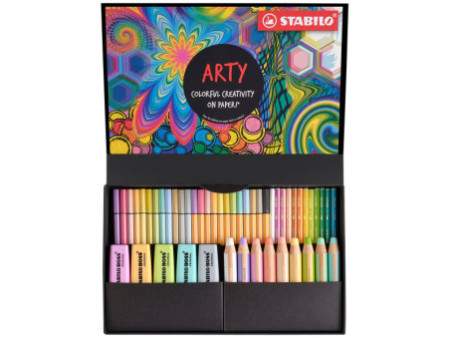 STABILO Kit créatif 'ARTY' pastel, boîte de 50