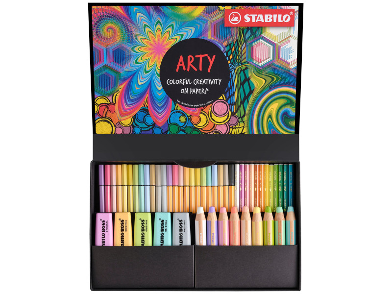 STABILO Kit créatif 'ARTY' pastel, boîte de 50