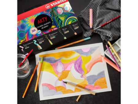 STABILO Kit créatif 'ARTY' pastel, boîte de 50