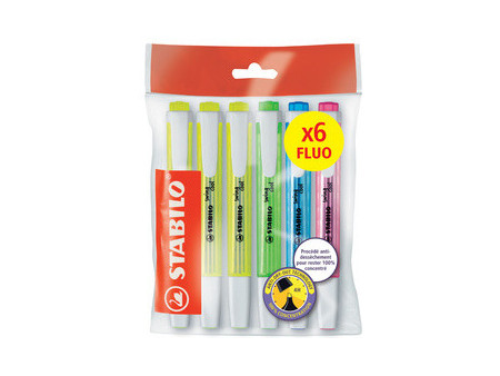 STABILO Surligneur swing cool FLUO, Ecopack de 6
