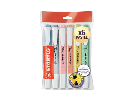 STABILO Surligneur swing cool PASTEL, Ecopack de 6