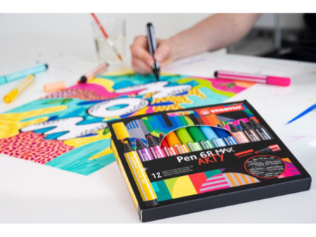 STABILO Feutre Pen 68 MAX, étui de 4 ARTY