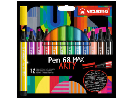 STABILO Feutre Pen 68 MAX, étui de 12 ARTY