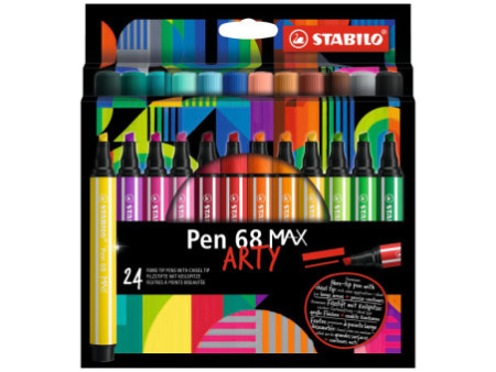STABILO Feutre Pen 68 MAX, étui de 24 ARTY