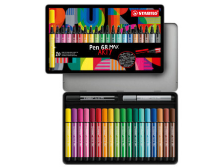 STABILO Feutre Pen 68 MAX, étui de 20 ARTY