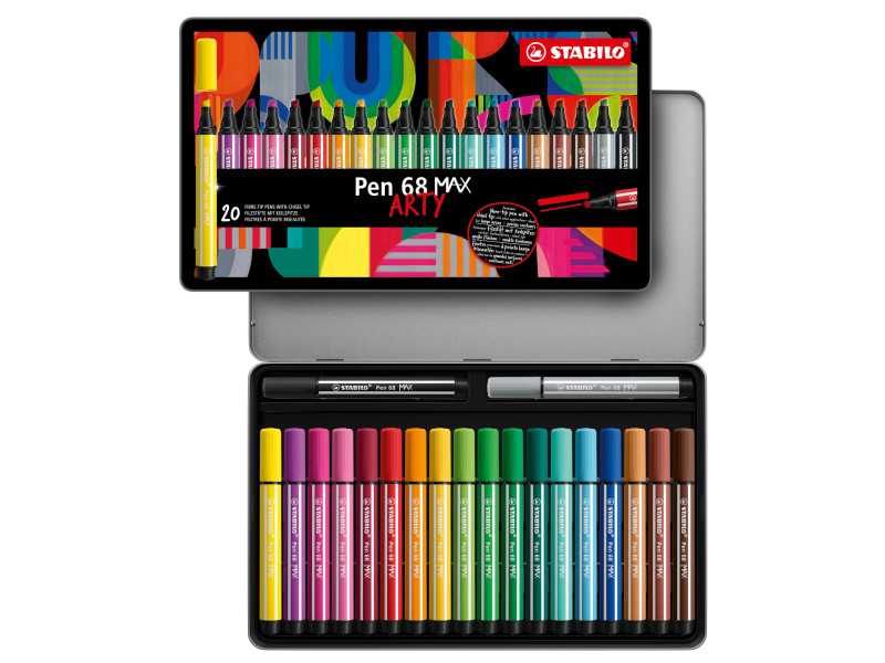 STABILO Feutre Pen 68 MAX, étui de 20 ARTY