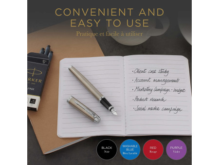 PARKER Cartouches d'encre Mini QUINK, effaçable, bleu
