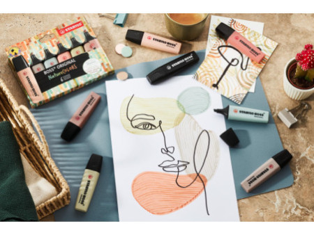 STABILO Surligneur 'BOSS ORIGINAL' NatureCOLORS, étui de 4