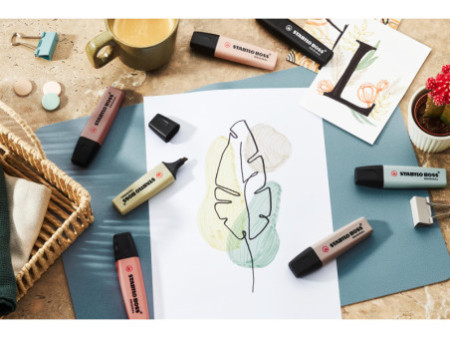 STABILO Surligneur 'BOSS ORIGINAL' NatureCOLORS, étui de 4
