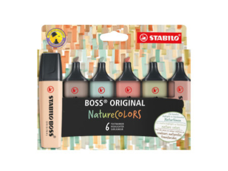 STABILO Surligneur 'BOSS ORIGINAL' NatureCOLORS, étui de 6