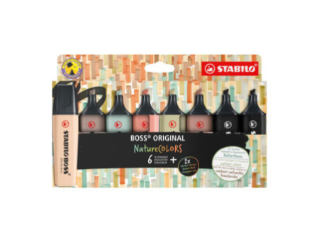 STABILO Surligneur 'BOSS ORIGINAL' NatureCOLORS, étui de 8