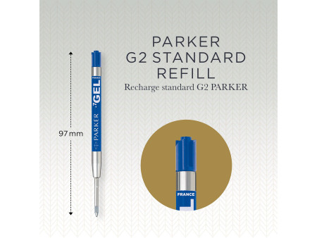 PARKER Recharge gel Z46, largeur de tracé: M, bleu