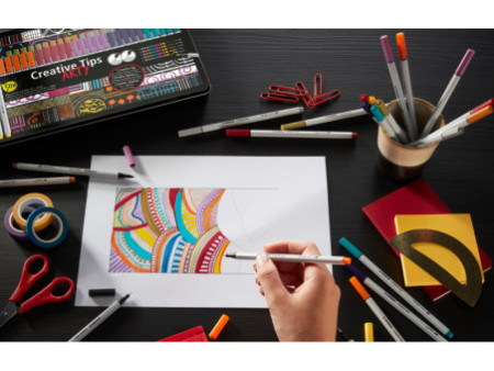 STABILO Kit créatif Creative Tips ARTY, étui métal de 30