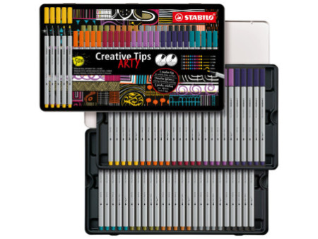 STABILO Kit Creative Tips ARTY URBAN, étui métal de 50