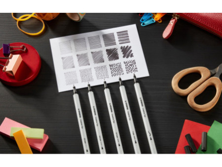 STABILO Kit Creative Tips ARTY BLACK, étui carton de 5