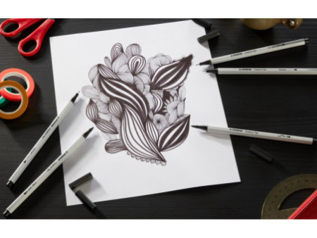 STABILO Kit Creative Tips ARTY BLACK, étui carton de 5