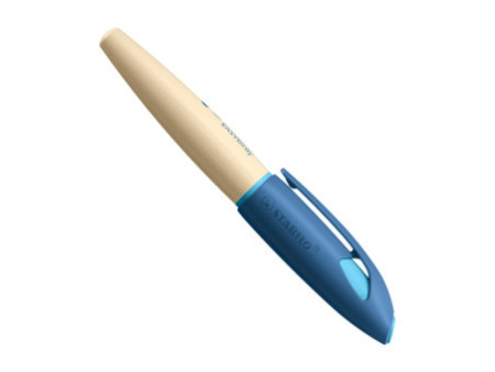 STABILO Stylo plume EASYbirdy Timber L, gaucher, bleu