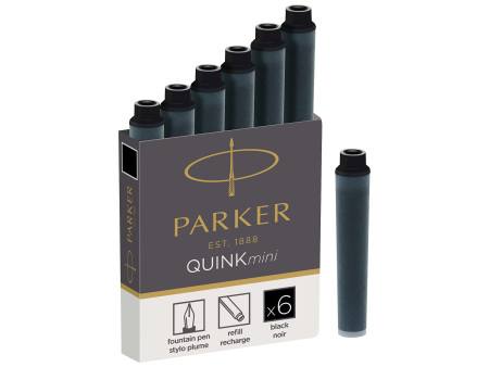 PARKER Cartouches d'encre Mini QUINK, permanent, noir