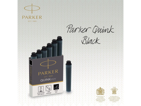 PARKER Cartouches d'encre Mini QUINK, permanent, noir