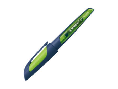 STABILO Stylo plume EASYbuddy M, droitier, bleu acier/lime