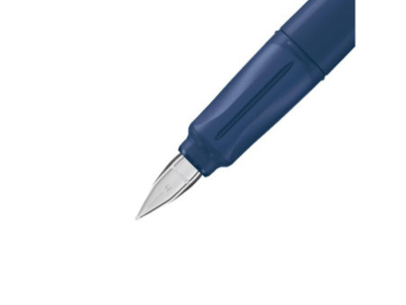 STABILO Stylo plume EASYbuddy L, gaucher, bleu acier/lime
