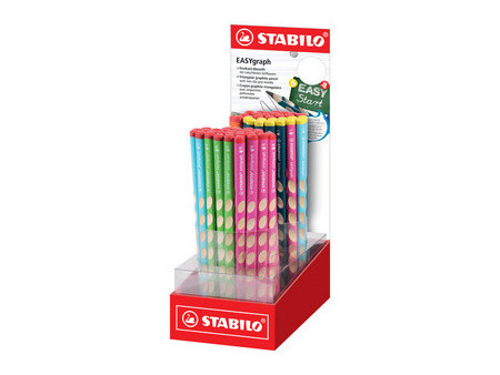 STABILO Crayon d'apprentissage EASYgraph, présentoir de 60