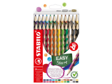 STABILO Crayon de couleur EASYcolors R, étui de 24