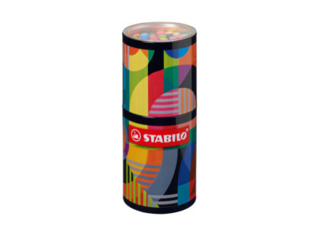 STABILO Feutre fin point 88, boîte métal ronde de 45 ARTY