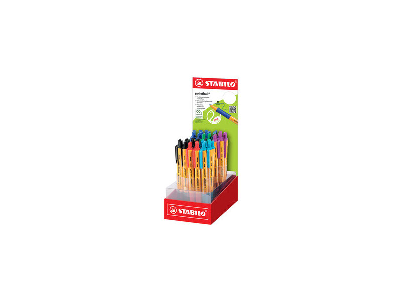 STABILO Stylo bille rétractable pointball, présentoir de 38