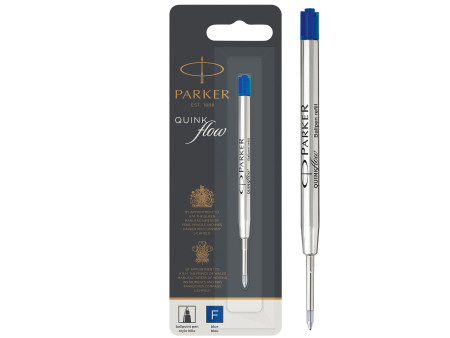 PARKER Recharge pour stylo QUINKflow, F, blister, bleu