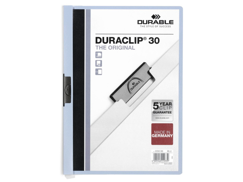 DURABLE Chemise à clip DURACLIP ORIGINAL 30, A4, bleu