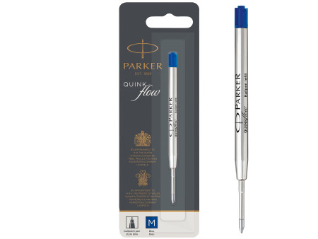 PARKER Recharge pour stylo QUINKflow, M, blister, bleu