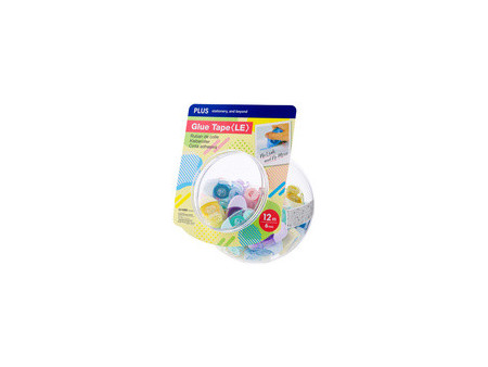 PLUS JAPAN Mini-roller de colle 'LE', 6mm x 12m, dans bocal
