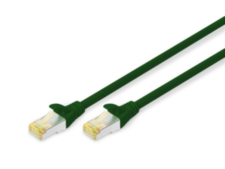 DIGITUS Câble de brassage Cat.6A, S/FTP, 20,0 m, vert