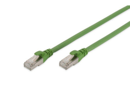DIGITUS Câble de brassage, Cat.6A, S/FTP, 3,0 m, vert