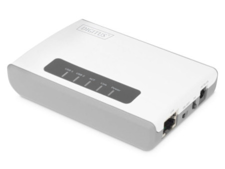 DIGITUS Serveur réseau multifonctions sans fil 2 ports USB