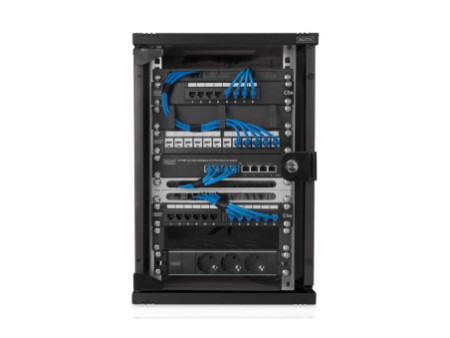 DIGITUS Panneau de gestion de câbles 10', 1U, 3 guide-câbles