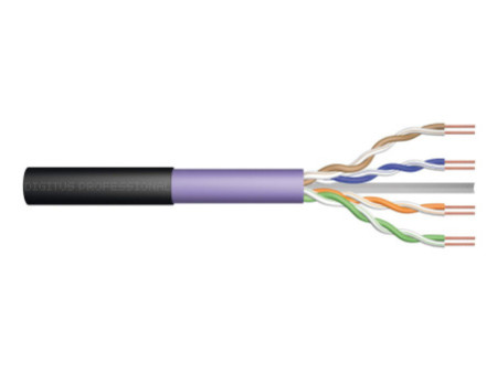DIGITUS Câble d'installation, Cat.6, U/UTP, 500 m, simplex