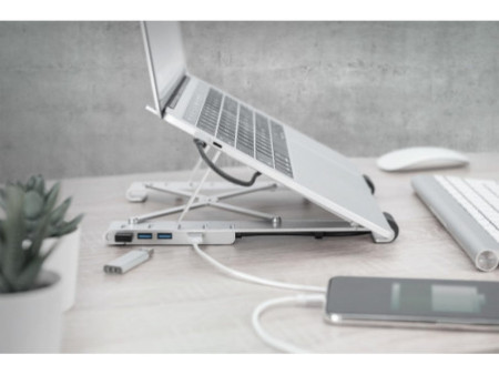 DIGITUS Support pour ordinateur portable avec hub USB-C