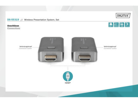DIGITUS Système de présentation sans fil Click&Present Mini